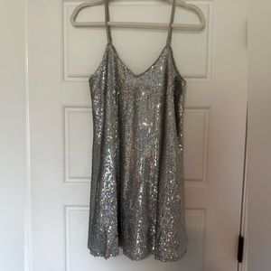 New Look Silver Sequin Dress